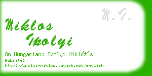 miklos ipolyi business card